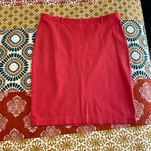 Coral Pencil Skirt